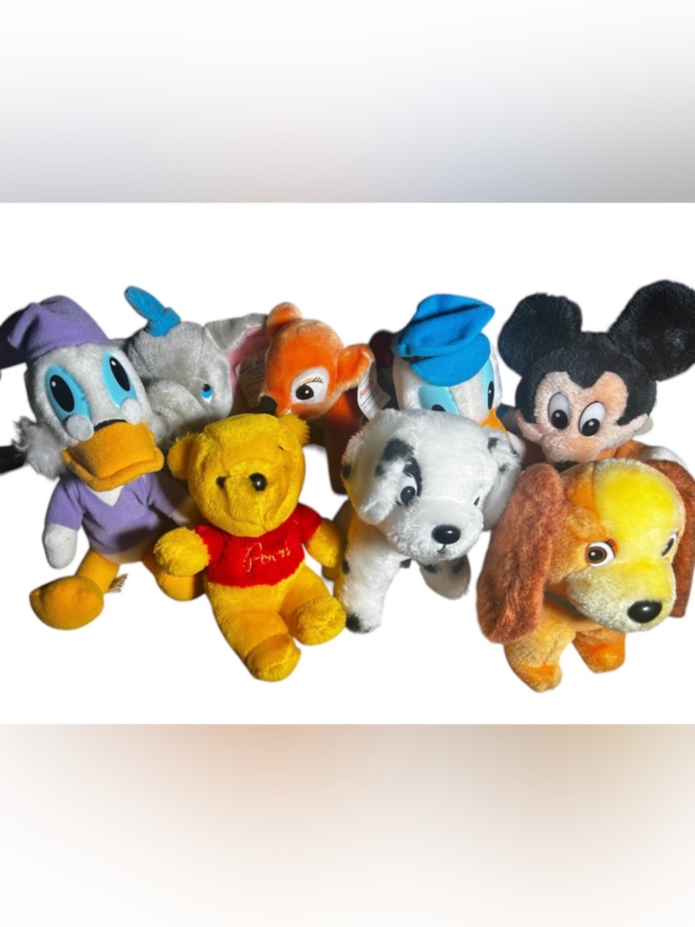 Vintage Disney Plush (80s & 90’s) Mickey's Christmas Carol/Bambi/101 Dalmatians